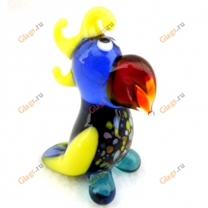 Цветное декоративное стекло Попугай
